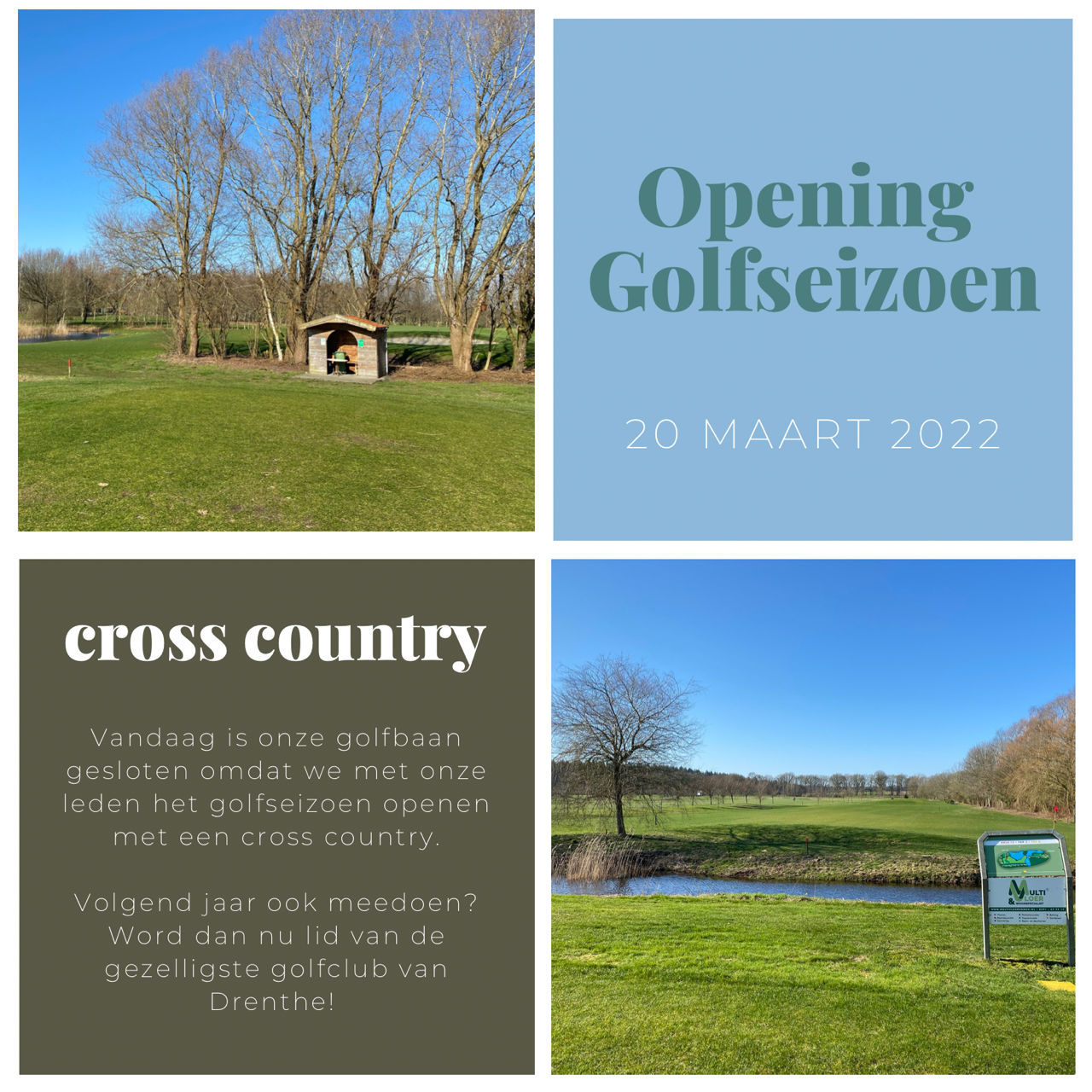 Opening golfseizoen met Cross Country